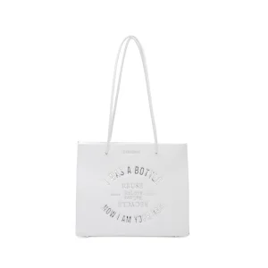 Shopper piccola Bottle Bag colore bianco